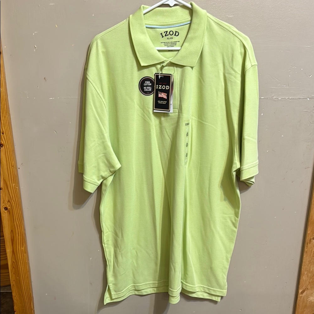 Izod Green Polo Shirt Eye-Catching Casual Style